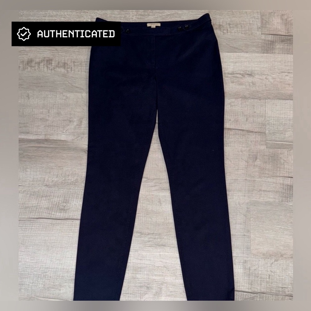Cyber Monday Sale | Burberry Brit - Navy Wool & Leather Trim Pants
